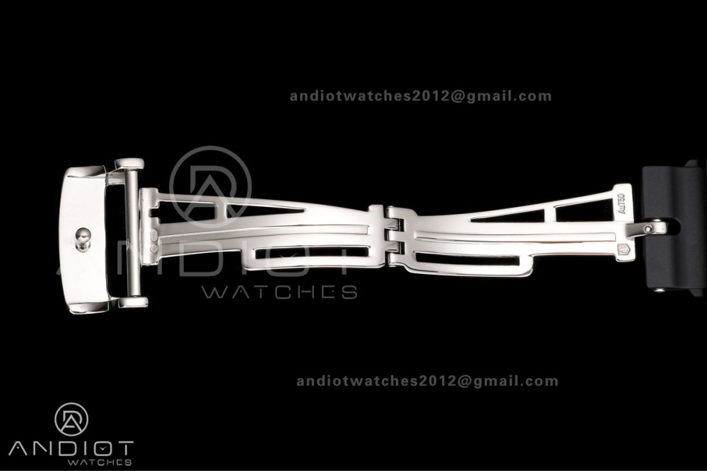 Royal Oak 15500 SS OCTA 1:1 Best Edition Blue Dial on Black Rubber Strap JH4302 Super Clone (Free Sprung) — photo 22