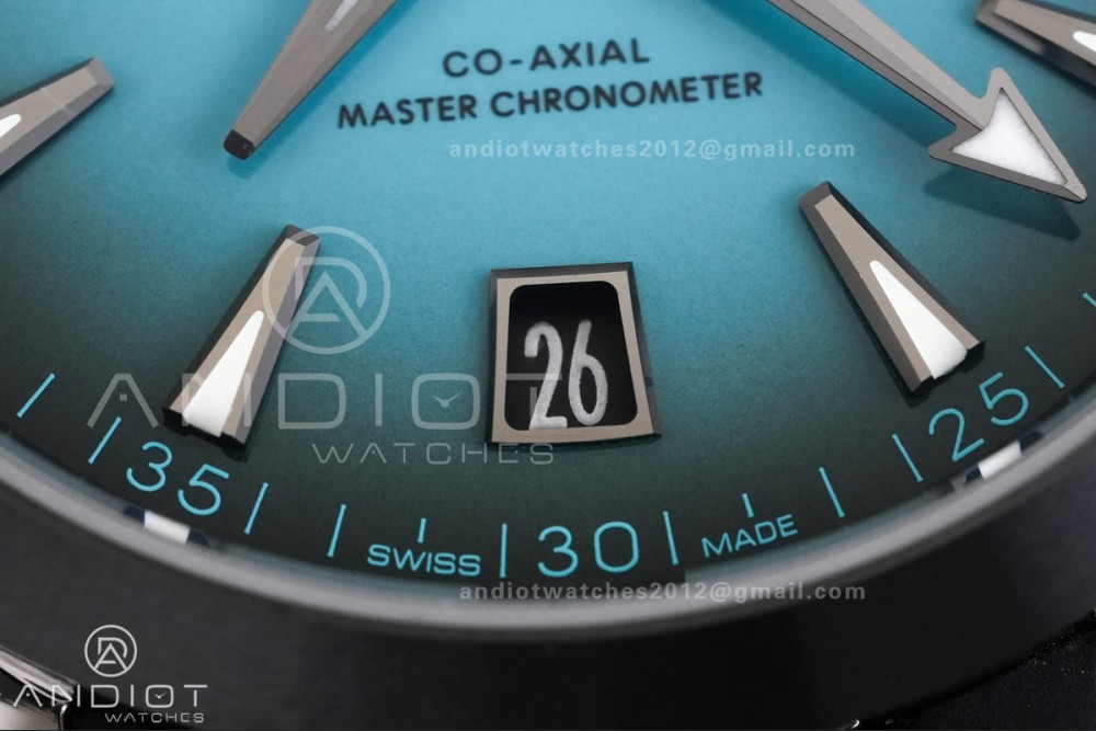 Aqua Terra 150M 41mm SS VSF 1:1 Best Edition Turquoise Dial On Black Rubber Strap Super Clone A8900 — photo 5