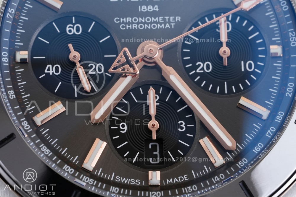 Super Chronomat B01 42MM RG/LE Black/Stk Dial BLF A7750 — photo 4