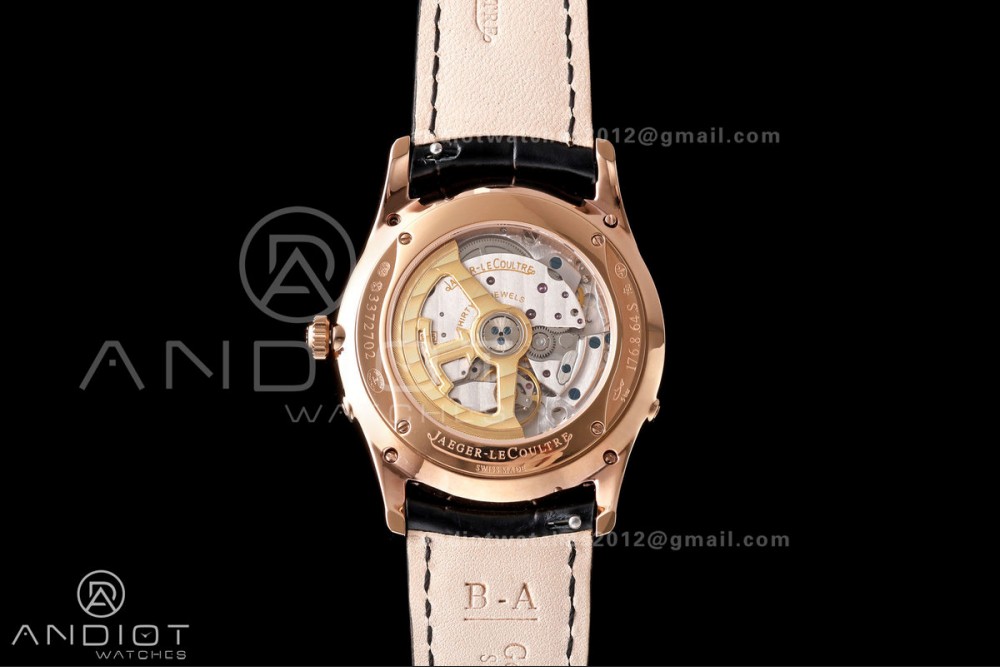 Master Ultra Thin Moon RG RZF 1:1 Best Edition Cream Dial on Black Leather Strap SA925 Super Clone — photo 8