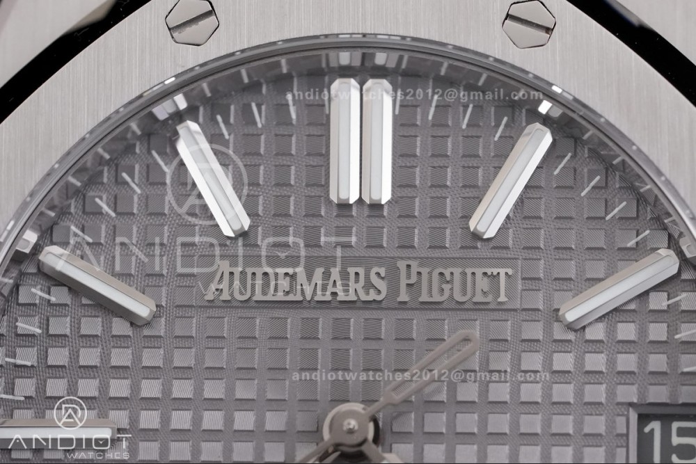 Royal Oak 15510 SS TOP 1:1 Best Edition Grey Dial on SS Bracelet DD4302 Super Clone — photo 3