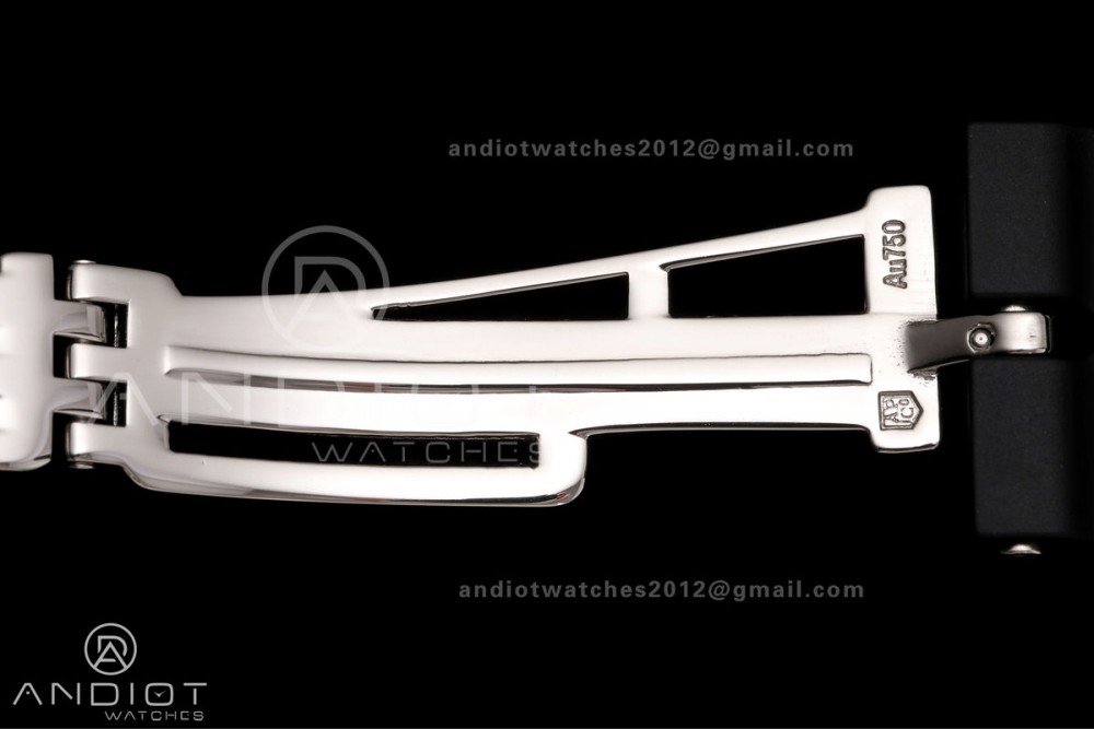 Royal Oak 15500 SS OCTA 1:1 Best Edition Blue Dial on Black Rubber Strap JH4302 Super Clone (Free Sprung) — photo 23