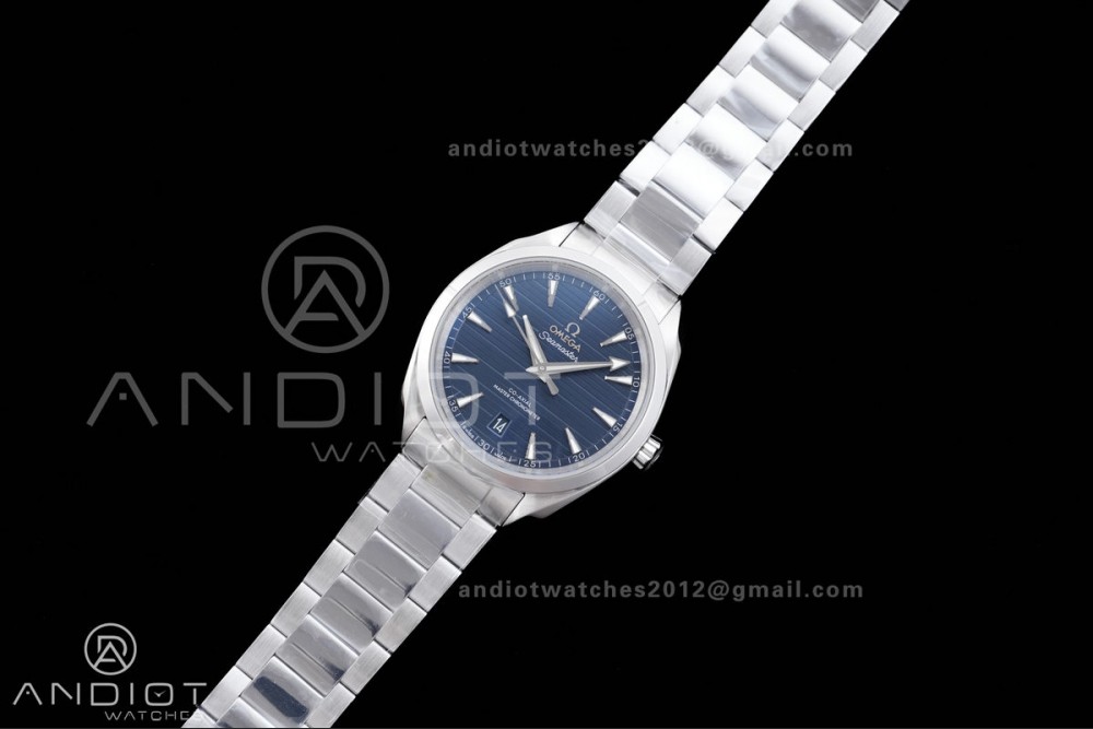 Aqua Terra 150M Master 38mm SS VSF 1:1 Best Edition Blue Dial On SS Bracelet Super Clone A8800 — photo 2