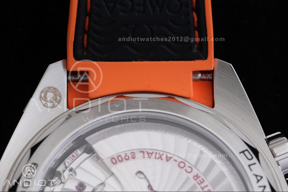 Planet Ocean 43.5mm SS VSF 1:1 Best Edition Black/Orange Bezel Black Dial on Nylon Strap A8900 Super Clone V2 — photo 13