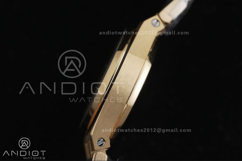 Royal Oak 23mm YG MF 1:1 Best Edition White Dial Diamond Bezel on YG Bracelet Quartz — photo 12