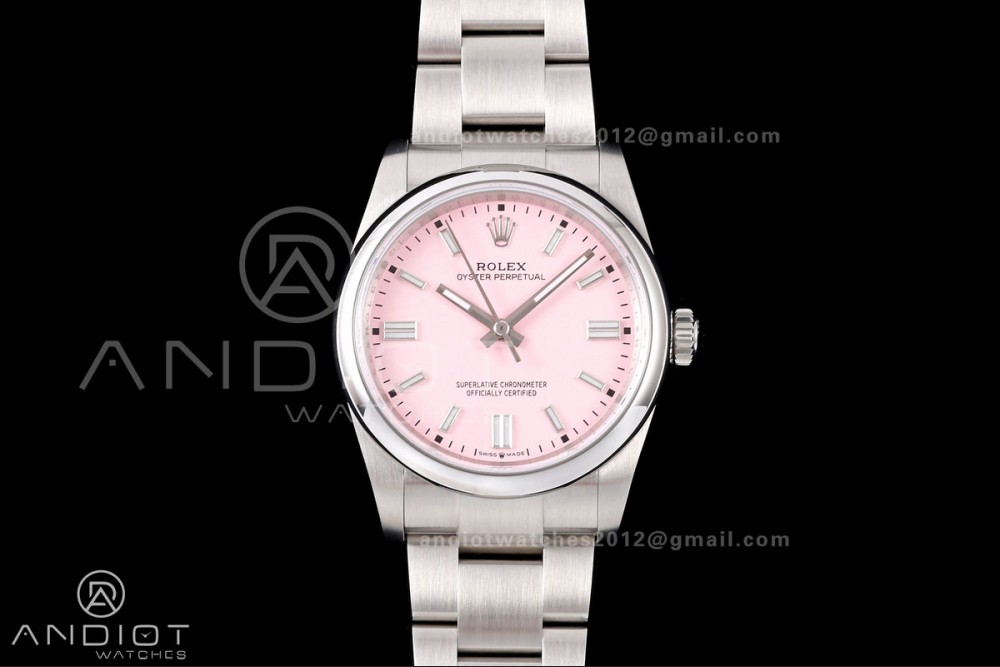 Oyster Perpetual 126000 36mm QF 1:1 Best Edition 904L Steel Pink Dial JH3230 Free Sprung — photo 3
