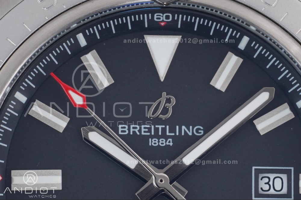 Avenger Chronometer 42mm SS BLSF 1:1 Best Version Black Dial On SS Bracelet A2824 — photo 3