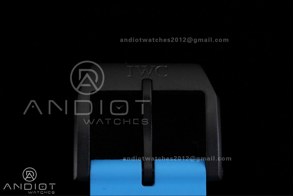 IWC Pilot 41 Top Gun Ceramic IW328107 M+F Best Edition on Blue Rubber Strap MIYOTA 9015 — photo 22