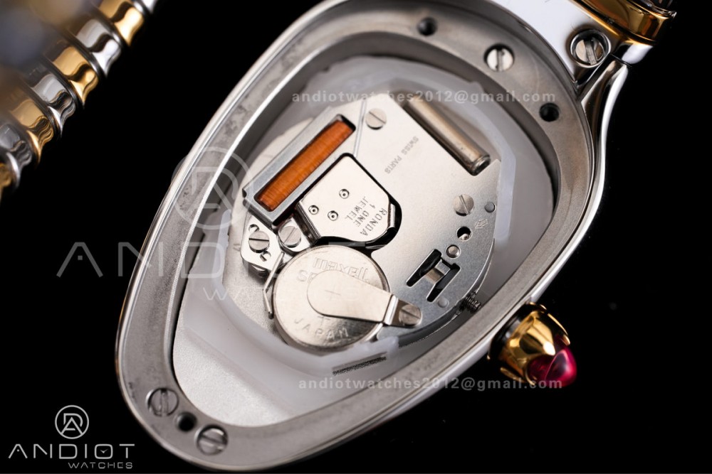 Serpenti 35mm SS/YG BVF 1:1 Best Edition Silver Dial on SS/YG Bracelet Ronda Quartz — photo 11