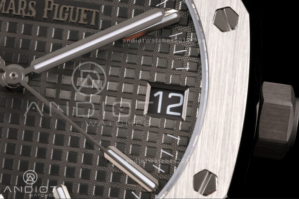 Royal Oak 15510 SS OCTA 1:1 Best Edition Gray Dial on SS Bracelet JH4302 Super Clone (Free Sprung) — photo 6