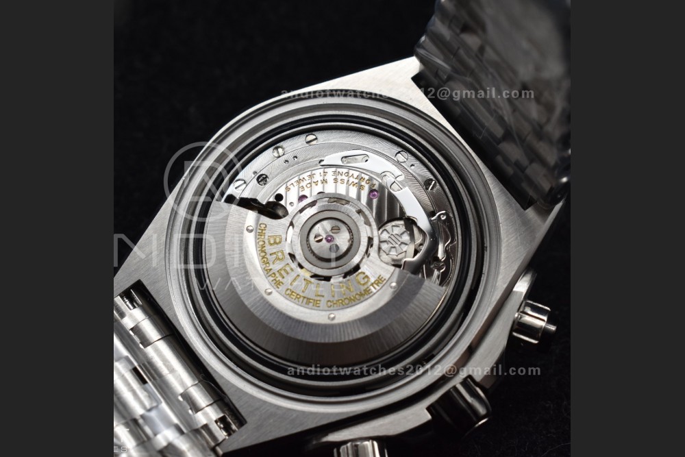 Chronomat B01 44mm SS BLSF 1:1 Best Edition Black Dial on SS Bracelet A7750 — photo 17