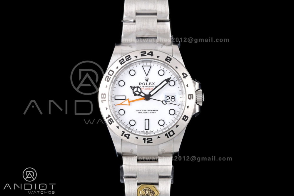Explorer II 42mm 226570 904L SS Gold Maker 1:1 Best Edition White Dial on Bracelet JH3285-2 (Free Sprung) — photo 3