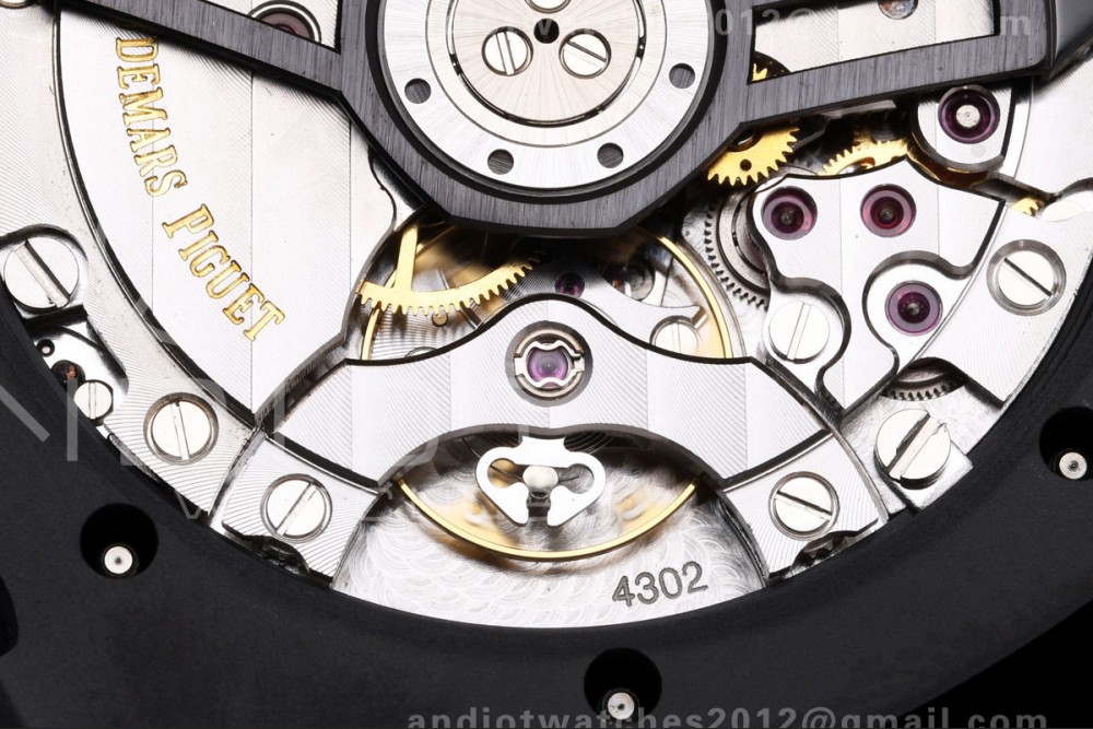 Royal Oak 41mm 15500 Black Ceramic ZF Black Dial on Black Ceramic Bracelet SA4302 Super Clone (Free Sprung) — photo 12