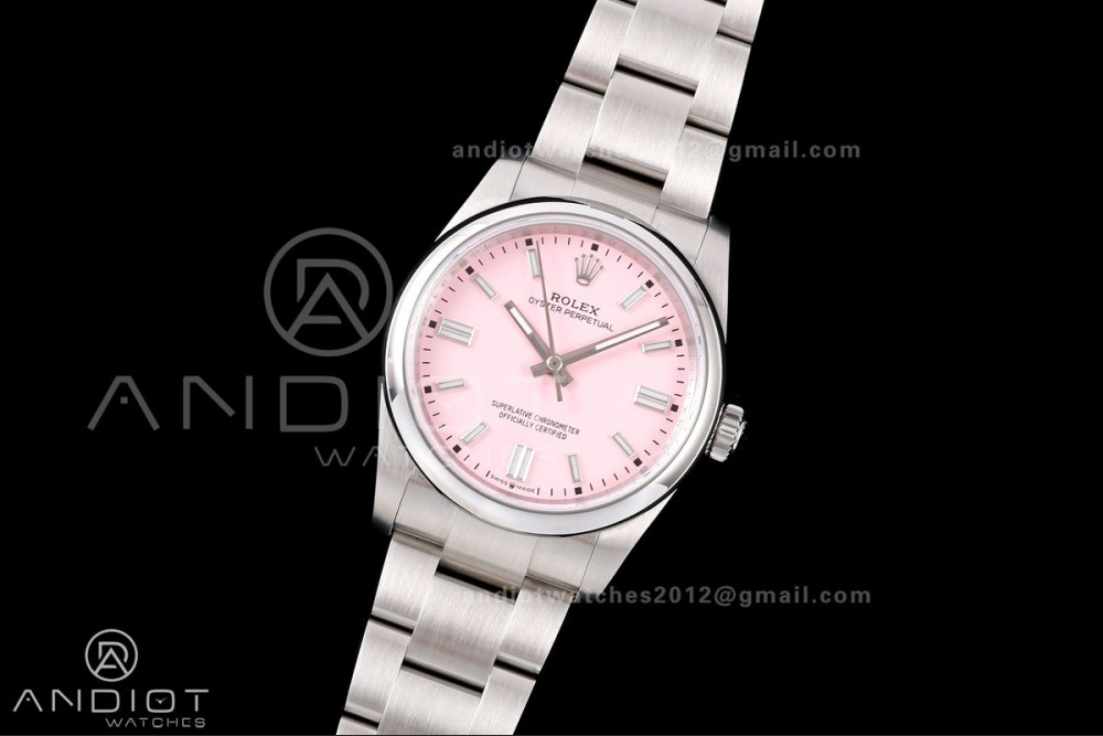 Oyster Perpetual 126000 36mm QF 1:1 Best Edition 904L Steel Pink Dial JH3230 Free Sprung — photo 2