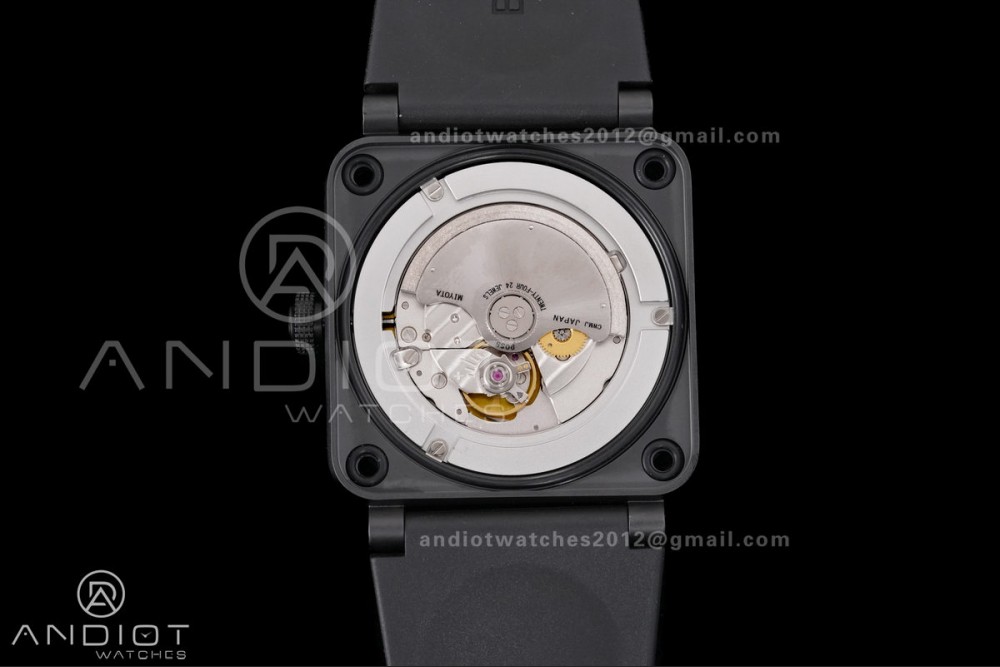 BR03 ASTRO Space Punk Black Ceramic M+F 1:1 Best Edition Aventurine Dial on Rubber Strap A2892 — photo 8