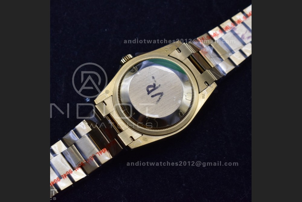 DayDate 36 YG QF Best Edition 904L Steel Grey Dial with Square Diamond on President Bracelet vr3255 V5 (Gain Weight) — photo 10