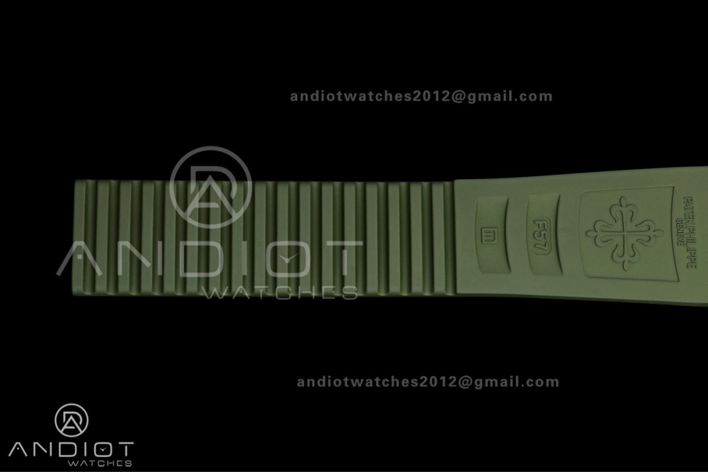 Aquanaut 5168G 42mm SS OME 1:1 Best Edition Green Dial on Green Rubber Strap DPB330 Super Clone (Weighted) — photo 21