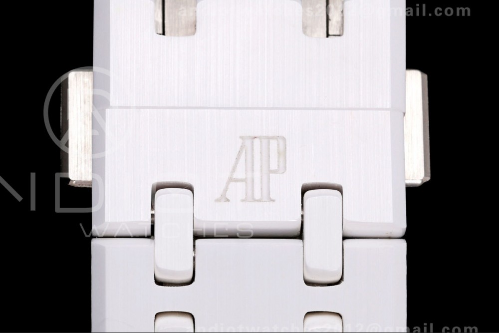 Royal Oak 41mm 15500 White Ceramic ZF White Dial on White Ceramic Bracelet SA4302 Super Clone (Free Sprung) — photo 17
