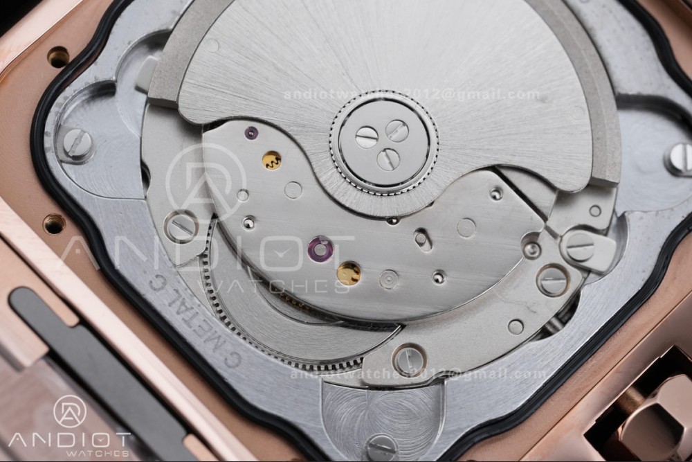 Santos de Cartier 40mm BVF 1:1 Best Edition RG White Dial on RG Smart-Links Bracelet MIYOTA 9039 — photo 12