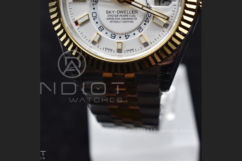 Skydweller SS/YG Noob Best Edition White Dial On SS/YG Bracelet A23J — photo 6