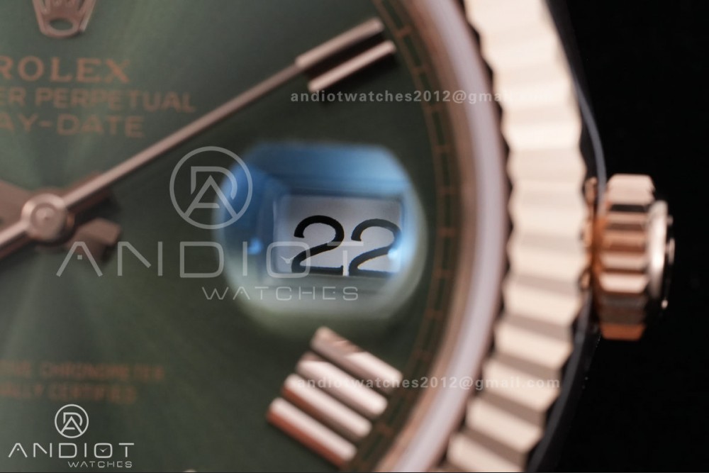 Day Date 40 RG 228235 RCF 1:1 Best Edition Green Roman Dial on President Bracelet VR3255 (211g) — photo 7