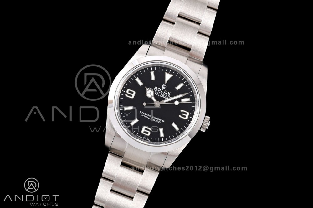 Explorer 36 124270 904L QF Best Edition Black Dial On SS Bracelet SH3230 (Free Sprung) — photo 2