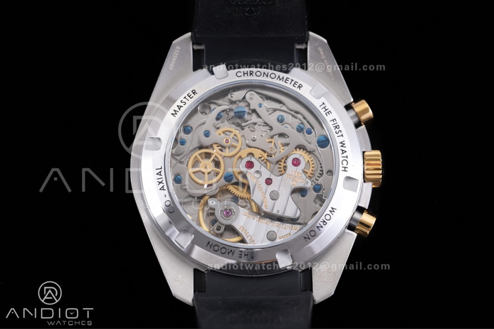 Speedmaster SS/YG N1F Best Edition Silver/YG Dial on Black Rubber Strap A3861 — photo 6
