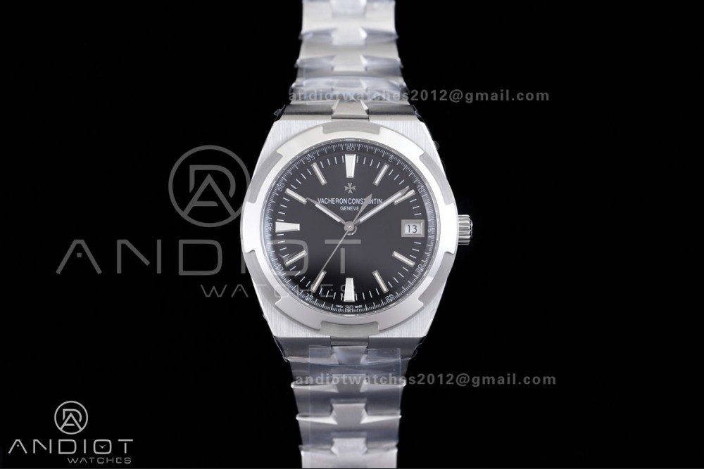 Overseas 4500V SS 8F 1:1 Best Edition Black Dial on SS Bracelet A5100