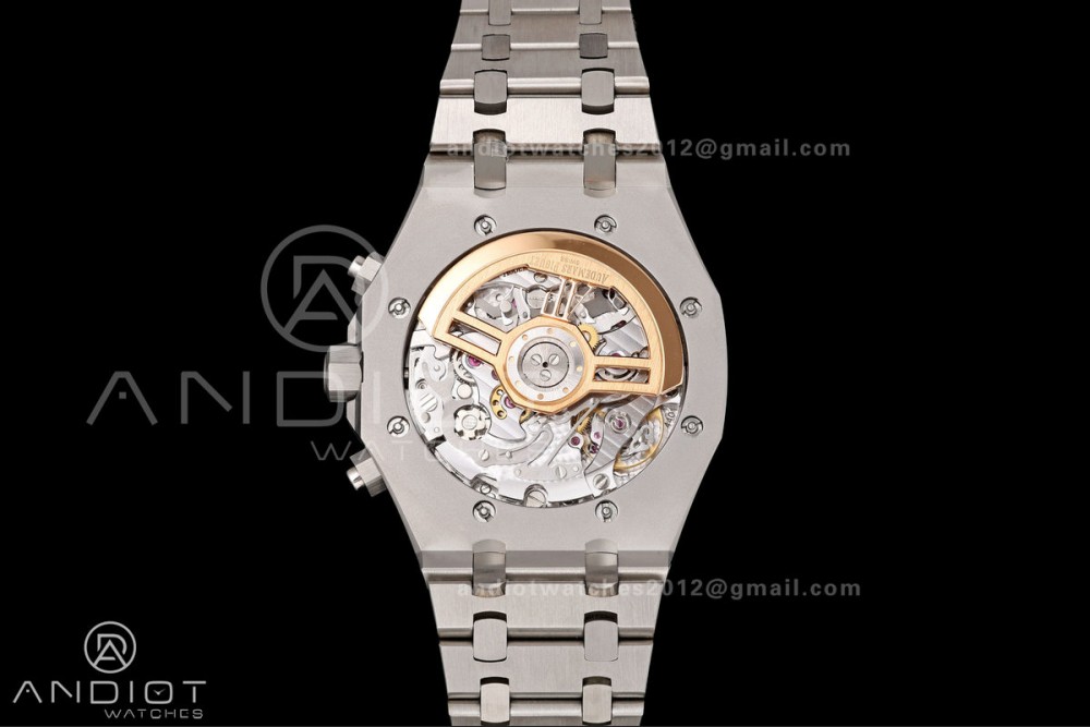 Royal Oak Chrono 26240 SS OCTA 1:1 Best Edition Green Dial on SS Bracelet JH4401 Super Clone (Free Sprung) — photo 9