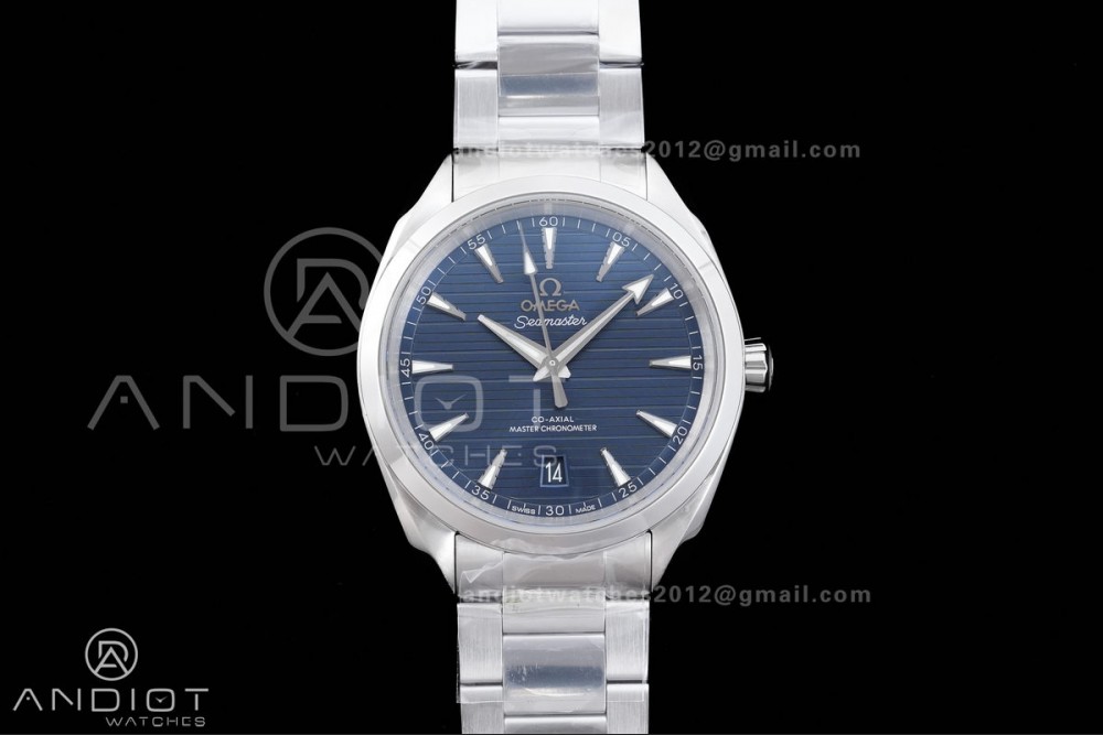 Aqua Terra 150M Master 38mm SS VSF 1:1 Best Edition Blue Dial On SS Bracelet Super Clone A8800 — photo 3