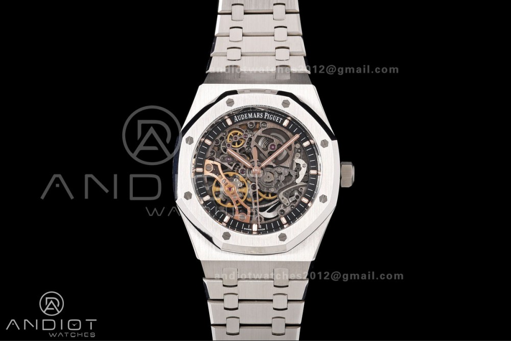 Royal Oak 41mm Openworked 15407 SS OCTA 1:1 Best Edition on SS Bracelet SA3132 V3 (Free Sprung) — photo 3