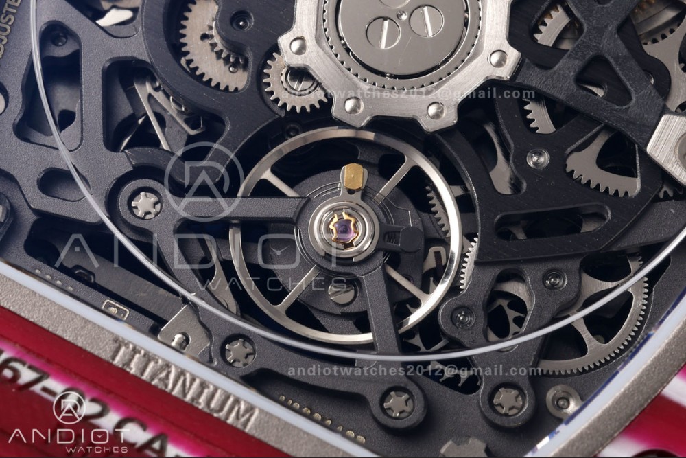 RICH Maker's 1:1 RM67-02 Purple NTPT Mutaz Skeleton Dial CRMA7 Super Clone — photo 15