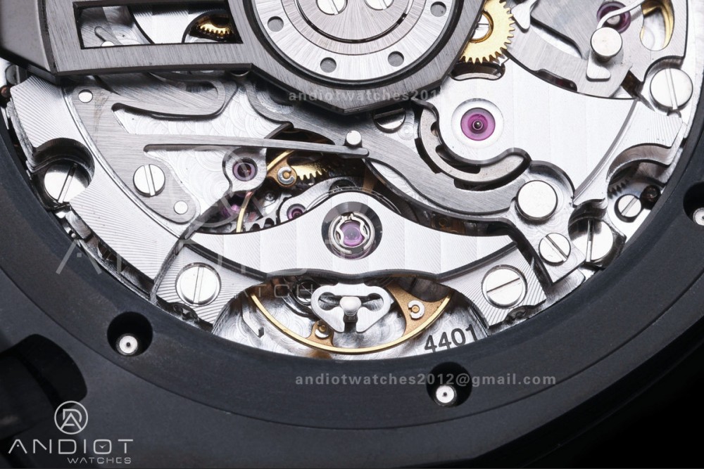 Royal Oak Chrono 26240 Black Ceramic ZF 1:1 Best Edition on Ceramic Bracelet SA4401 Super Clone V2 (Free Sprung) — photo 11