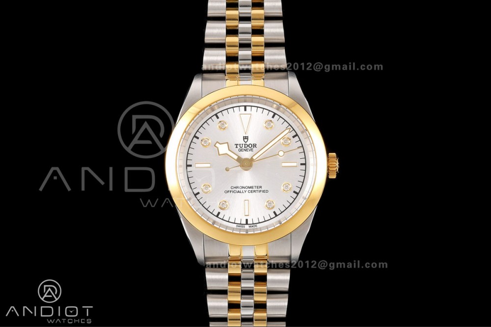 Black Bay One 41 SS/YG HTF 1:1 Best Edition Silver Diamonds Dial on SS/YG Bracelet A26J — photo 3