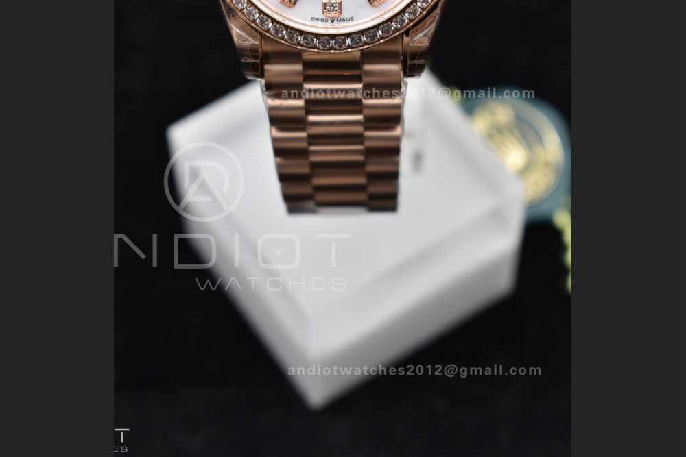 DateJust 31 Ladies 278275 GSF 316L Steel MOP Diamond Dial On Full RG Case and President Sytle Bracelet — photo 7