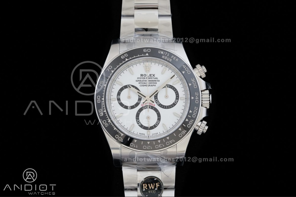 Daytona 126500 RWF 1:1 Best Edition White Dial on SS Bracelet JH4131 Free Sprung — photo 3