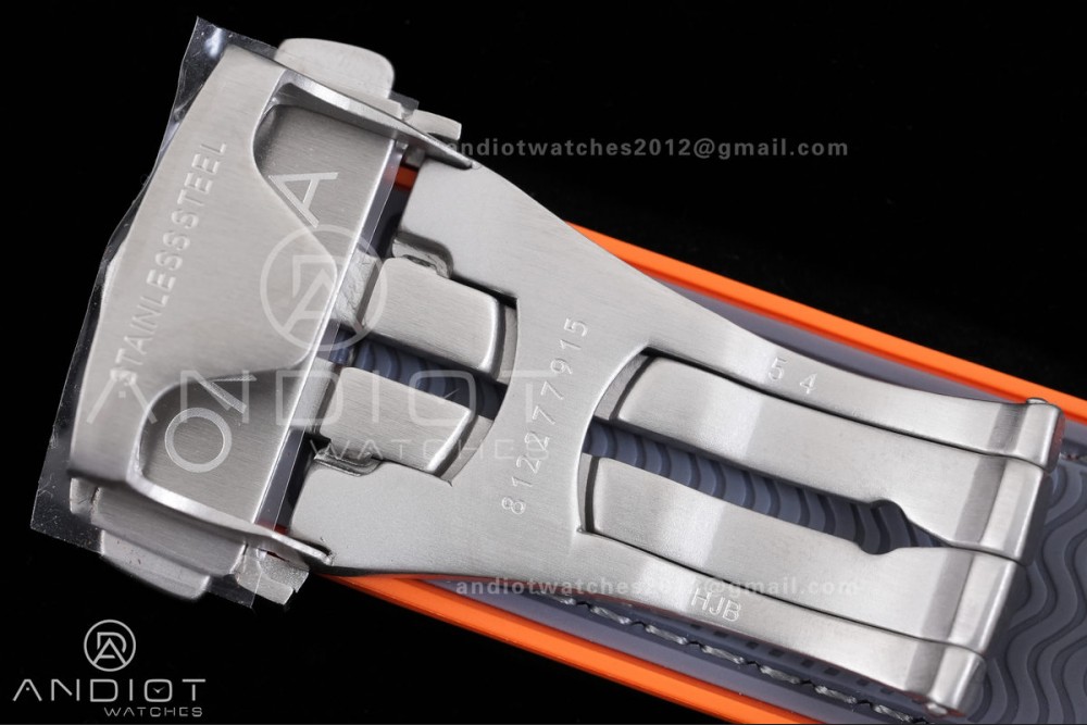Planet Ocean 600M Chrono SS N1F 1:1 Best Edition Gary Dial 1/4 Orange Bezel on Rubber Strap A9900 — photo 21