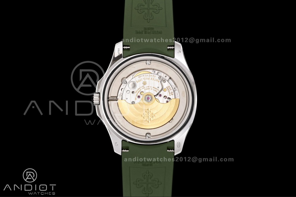 Aquanaut 5168G 42mm SS OME 1:1 Best Edition Green Dial on Green Rubber Strap DPB330 Super Clone (Weighted) — photo 14