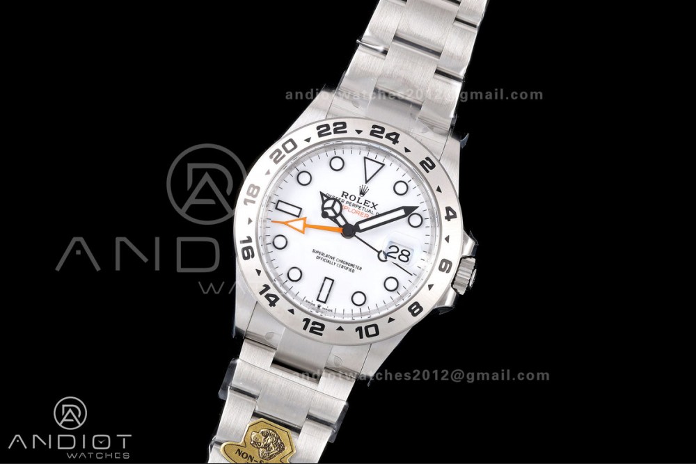 Explorer II 42mm 226570 904L SS Gold Maker 1:1 Best Edition White Dial on Bracelet JH3285-2 (Free Sprung) — photo 2