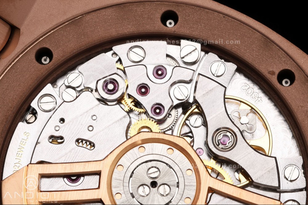 Royal Oak 41mm 15500 RG DDF 1:1 Best Edition Black Dial on Black Leather Strap DD4302 Super Clone (Weighted) — photo 14