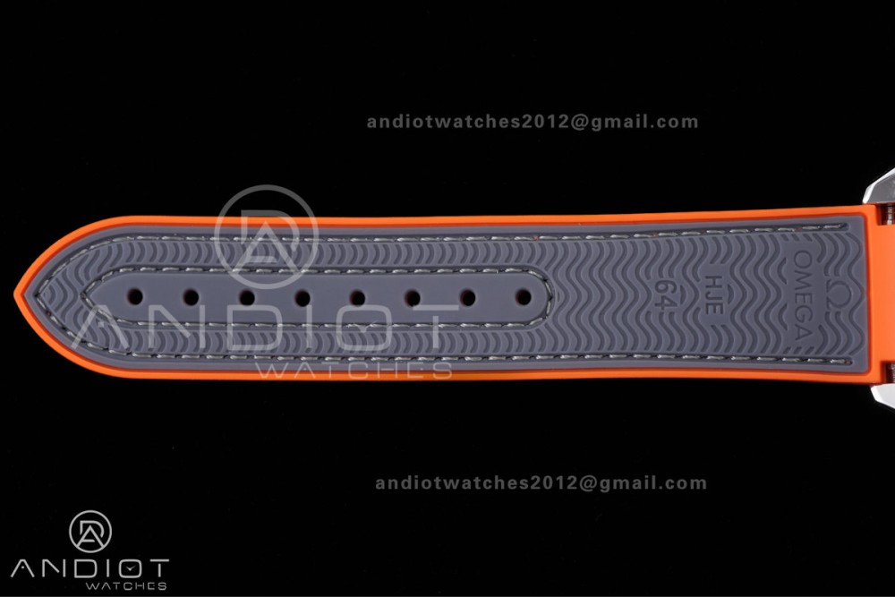 Planet Ocean 600M Chrono SS N1F 1:1 Best Edition Gary Dial 1/4 Orange Bezel on Rubber Strap A9900 — photo 18