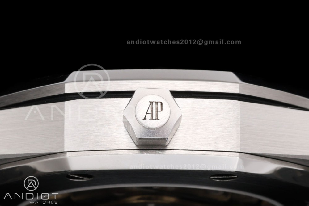 Royal Oak 39mm 15300 SS ZF 1:1 Best Edition White Textured Dial on SS Bracelet SA3120 Super Clone — photo 8