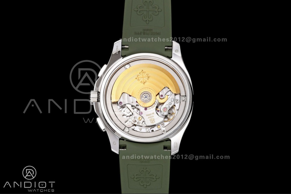 Aquanaut 5968 SS DDF 1:1 Best Edition Green Dial on Green Rubber Strap A520 — photo 14