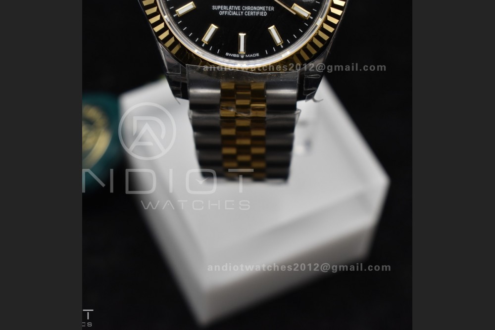DateJust 31 Ladies 278273 GSF 316L Steel Black Dial Stick Markers on YG President Bracelet — photo 6