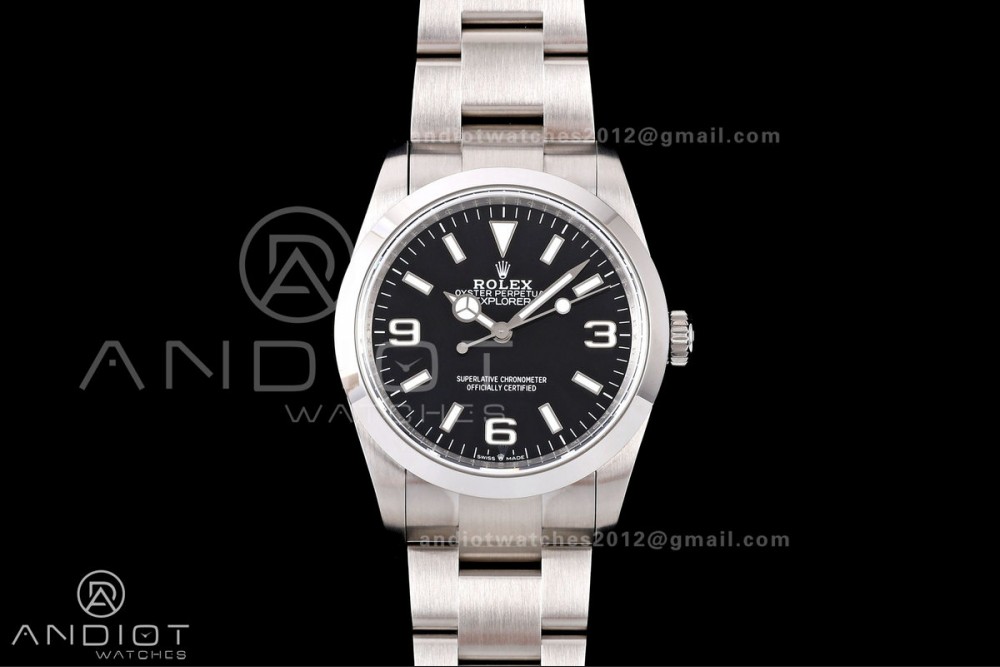 Explorer 36 124270 904L QF Best Edition Black Dial On SS Bracelet SH3230 (Free Sprung) — photo 3