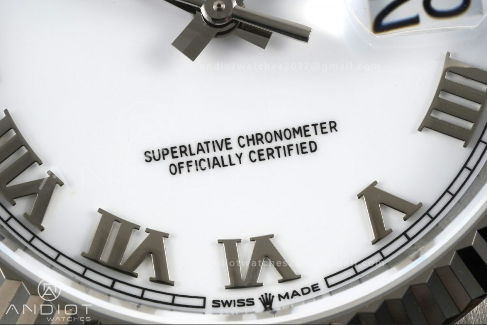 DateJust 36 SS 126234 ARF 1:1 Best Edition White Roman Dial on Oyster Bracelet DD3235 — photo 4
