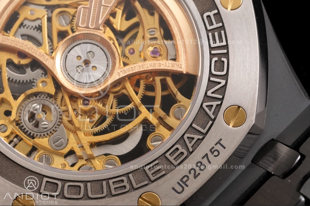 Royal Oak 41mm Openworked Ceramic 15416CE THBF 1:1 Best Edition Gold Dial on Ceramic Bracelet SA3132 V2 — photo 12