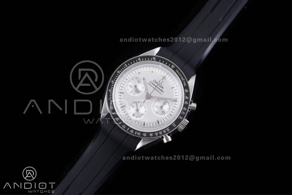 Speedmaster SS N1F Best Edition Silver Dial on Black Rubber Strap A3861 — photo 2