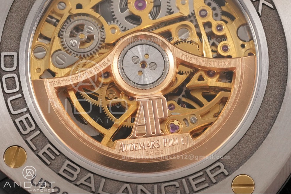 Royal Oak 41mm Openworked Ceramic 15416CE THBF 1:1 Best Edition Gold Dial on Ceramic Bracelet SA3132 V2 — photo 10