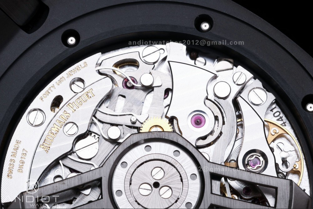 Royal Oak Chrono 26240 Black Ceramic ZF 1:1 Best Edition on Ceramic Bracelet SA4401 Super Clone V2 (Free Sprung) — photo 13